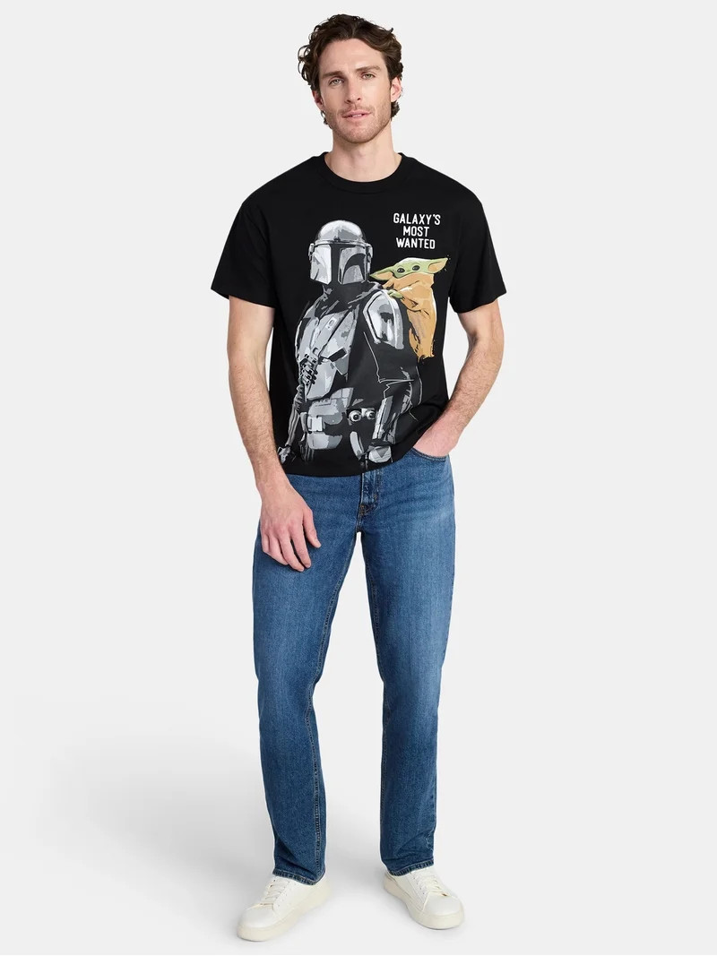 The Mandalorian Men's and Big Men's Mando and Grogu Graphic Tee with Short Sleeves, Sizes S-3XL | Walmart (US)