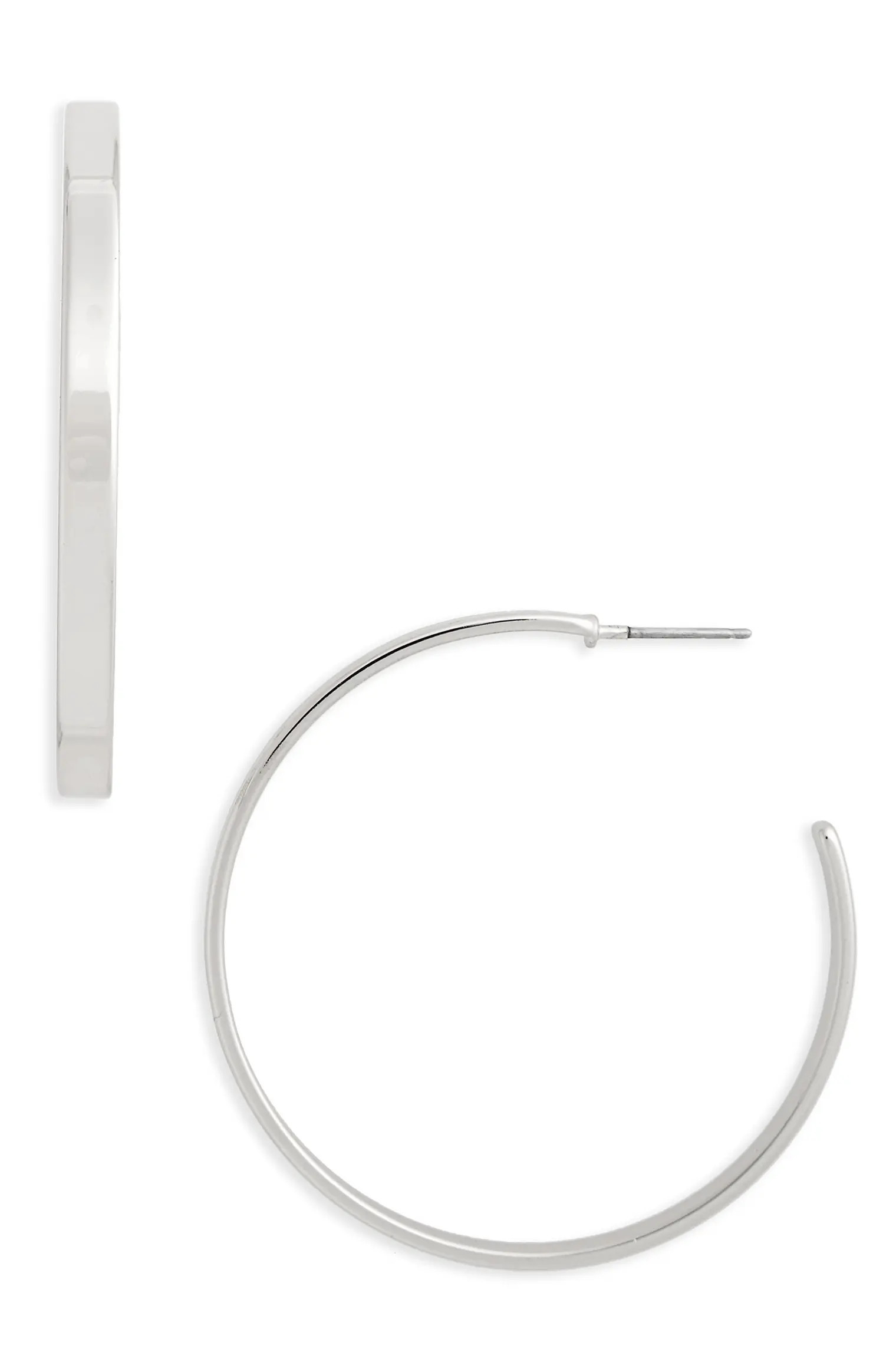 Sleek Flat Hoop Earrings | Nordstrom