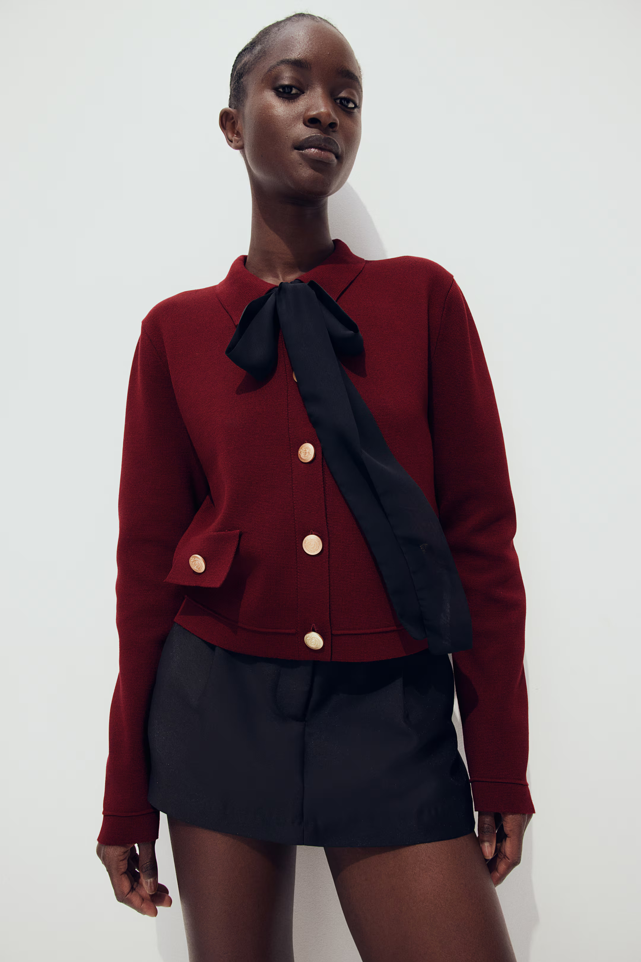 Tie-neck cardigan | H&M (UK, MY, IN, SG, PH, TW, HK)