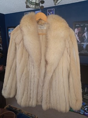 Natural BLUE Fox FINLAND WOMENS FUR COAT VINTAGE 70S 100% BEM BERG LINING. | eBay US