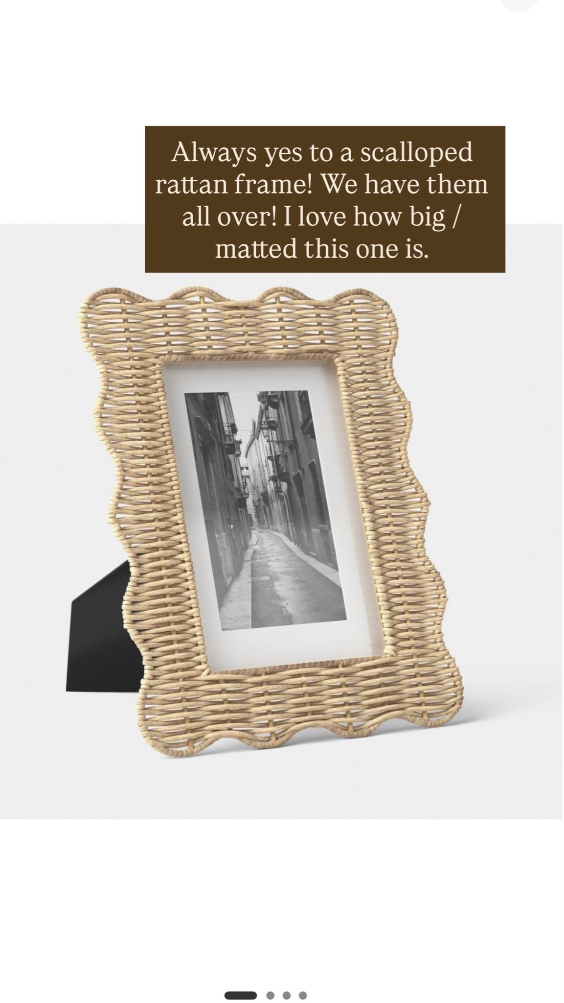 Loving this scalloped rattan frame! I have several places I’d love to put this!

Loverly Grey, Target find, scalloped rattan picture frame

#LTKHome