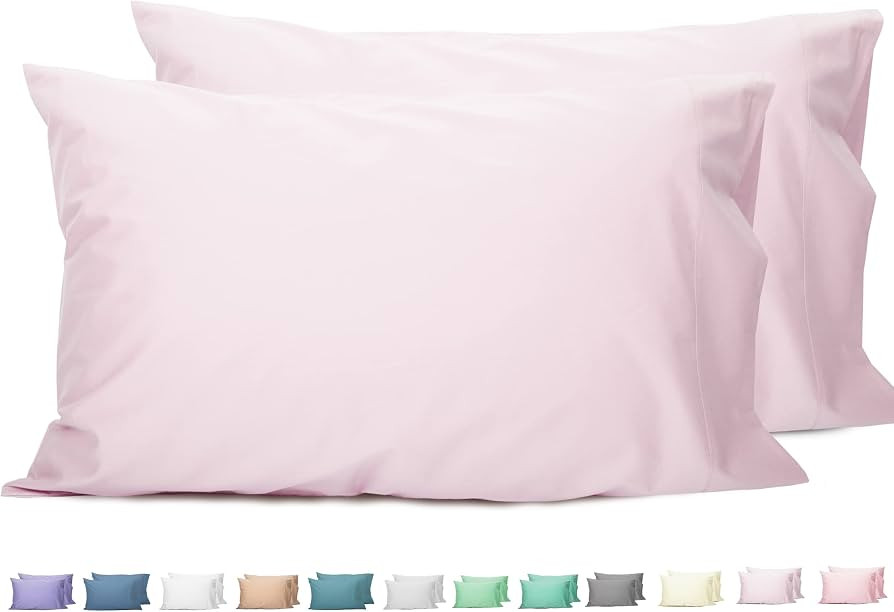 Sunflower King Pillowcases Set of 2, 100% Cotton King Pillow Cases 2, 20×40 inches Light Pink, S... | Amazon (US)
