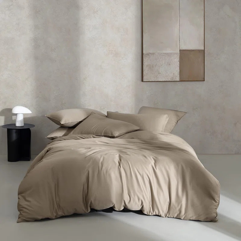 Calvin Klein Organic Earth Solid Cotton Reversible 3 Piece Duvet Cover Set | Wayfair North America
