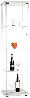 Beauty4U Curio Cabinets with Glass Doors 4 Shelves Glass Display Cabinet for Living Room, Floor S... | Amazon (US)