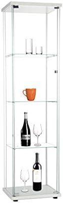 Beauty4U Curio Cabinets with Glass Doors 4 Shelves Glass Display Cabinet for Living Room, Floor S... | Amazon (US)