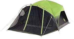 Coleman Carlsbad Dark Room Camping Tent with Screened Porch, 4/6 Person Tent Blocks 90% of Sunlig... | Amazon (US)