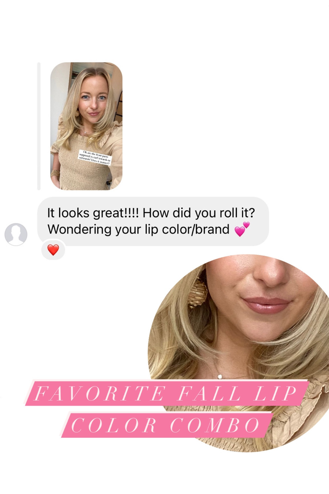 Fall lip color combo, colors: Charlotte Tilbury’s “Pillow Talk” lipstick and then Tarte’s “Guava” Juicy Lips on top! 💓 #lipstick #CharlotteTilbury #PillowTalk #Tarte

#LTKunder50 #LTKbeauty