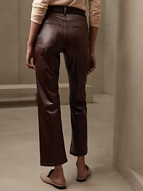 Vegan Leather Crop-Boot Pant | Banana Republic Factory