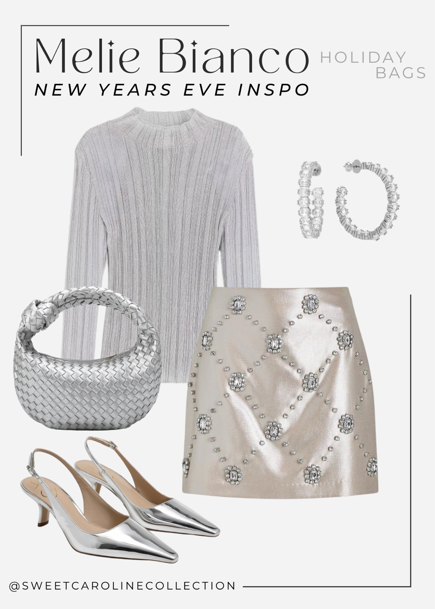 Melie Bianco Holiday Bags ~ Christmas Eve Party Inspo 🩶

@meliebianco new Holidays bags are absolutely stunning! The Larissa Mini Silver Recycled Vegan Top Handle Bag would look so cute for New Year’s Eve, styled with a rhinestone skirt, silver kitten heels, & a festive sweater. I LOVE silver look and weave detail. This is a perfect bag for any event you have this holiday season. 

You can shop this bag & other @meliebianco products at the links below! 

Don’t forget to follow me to shop my favorite brands, stay up to date on current sales, and to keep up with what’s trending!

#ad #liketkit #shopltk #holidaybag #meliebianco #holidaystyle #purse #giftguide #giftidea #salealert #cyberweek

#LTKCyberWeek #LTKHoliday #LTKitbag