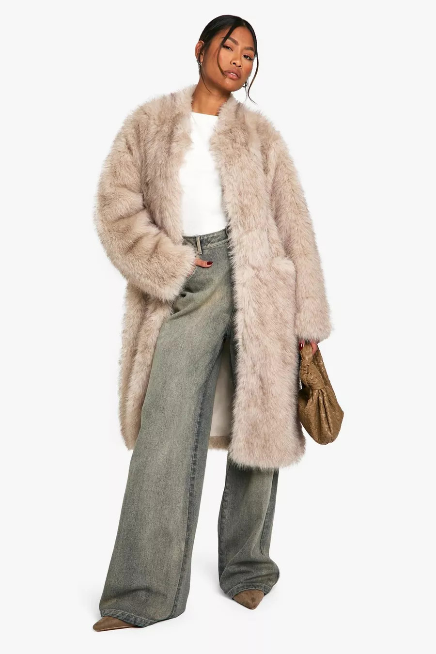 Vintage Look Faux Fur Midaxi Jacket | boohoo (US & Canada)