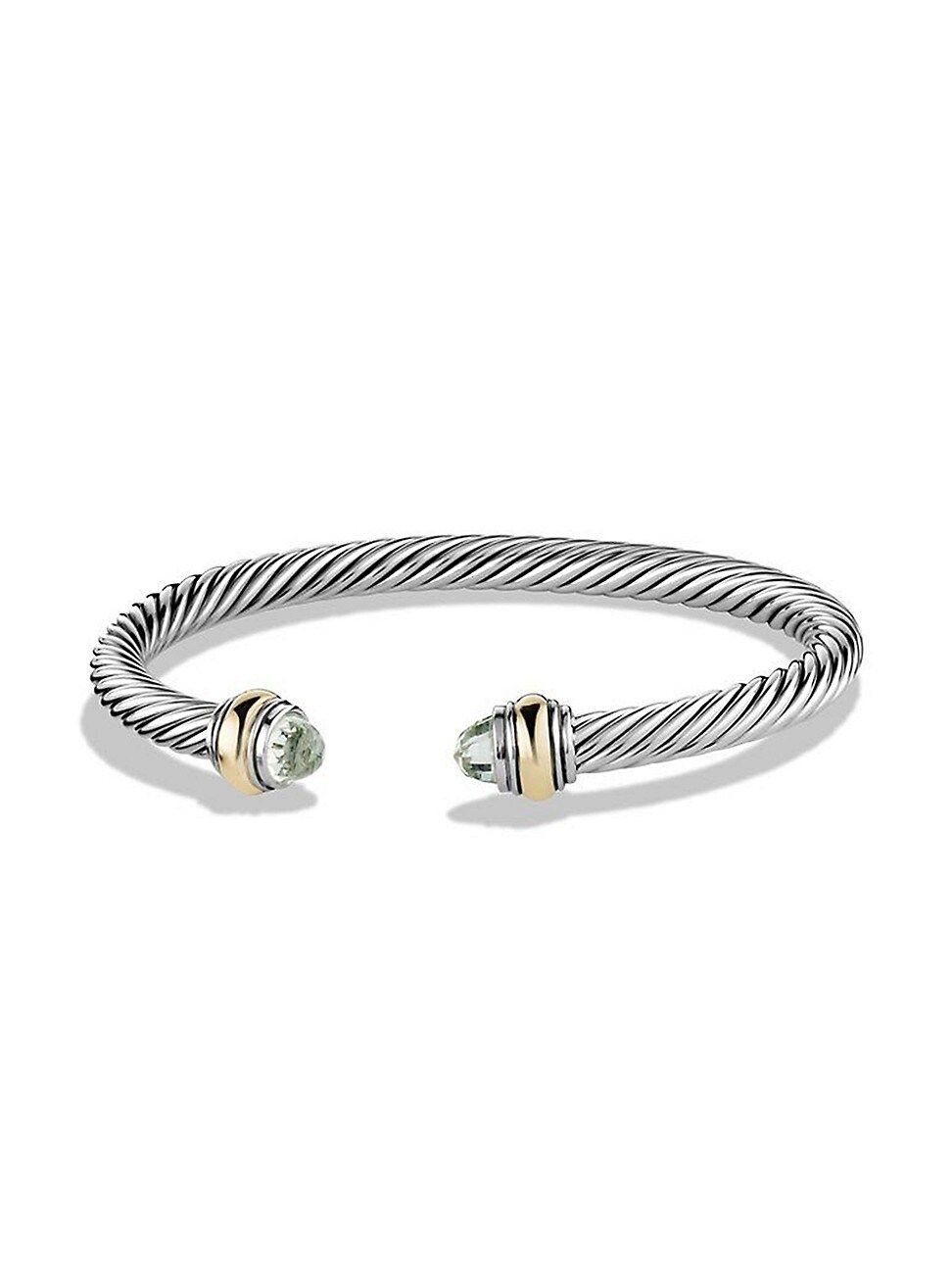 David Yurman Women's Cable Classics Bracelet With Gemstone & 14K Gold - Prasiolite - Size Medium | Saks Fifth Avenue