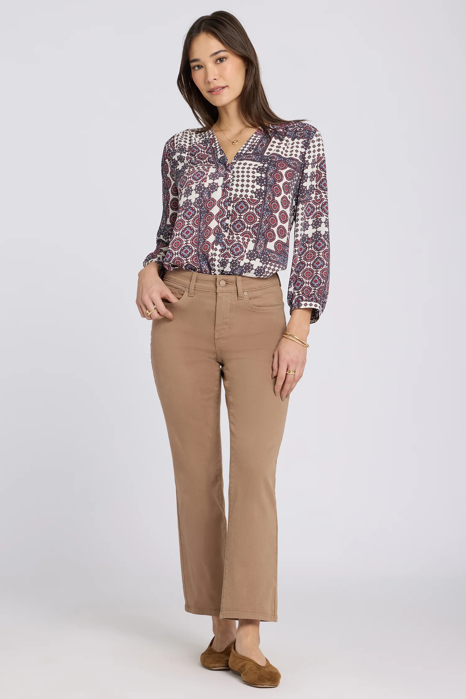 Marilyn Straight Ankle Jeans - Toasted Coconut | NYDJ
