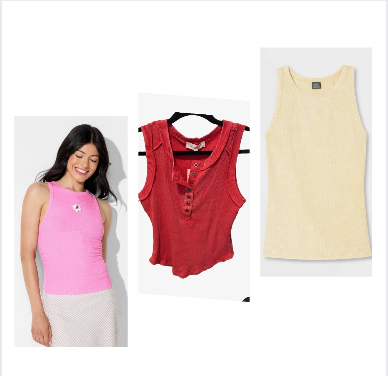 Summer tank tops 

#LTKStyleTip #LTKU #LTKSeasonal
