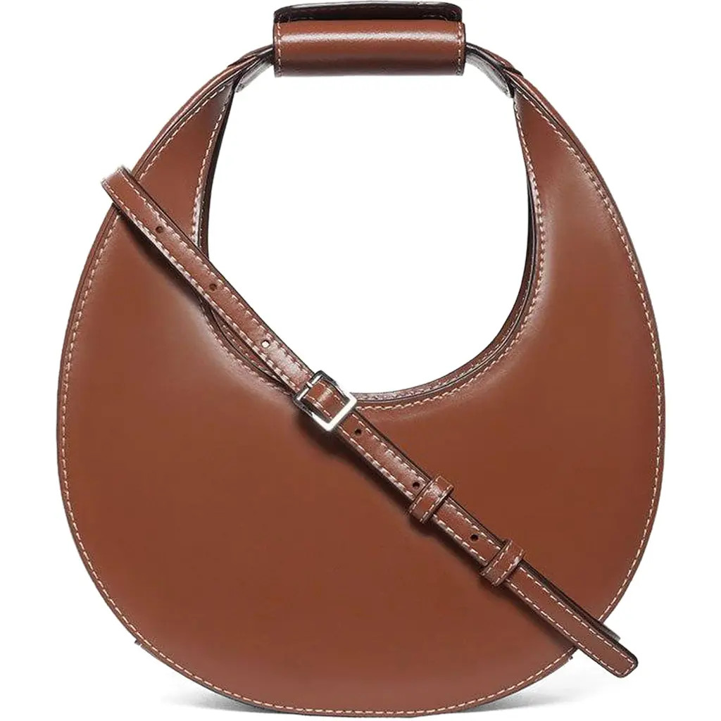 STAUD Mini Moon Leather Bag in Tan at Nordstrom | Nordstrom