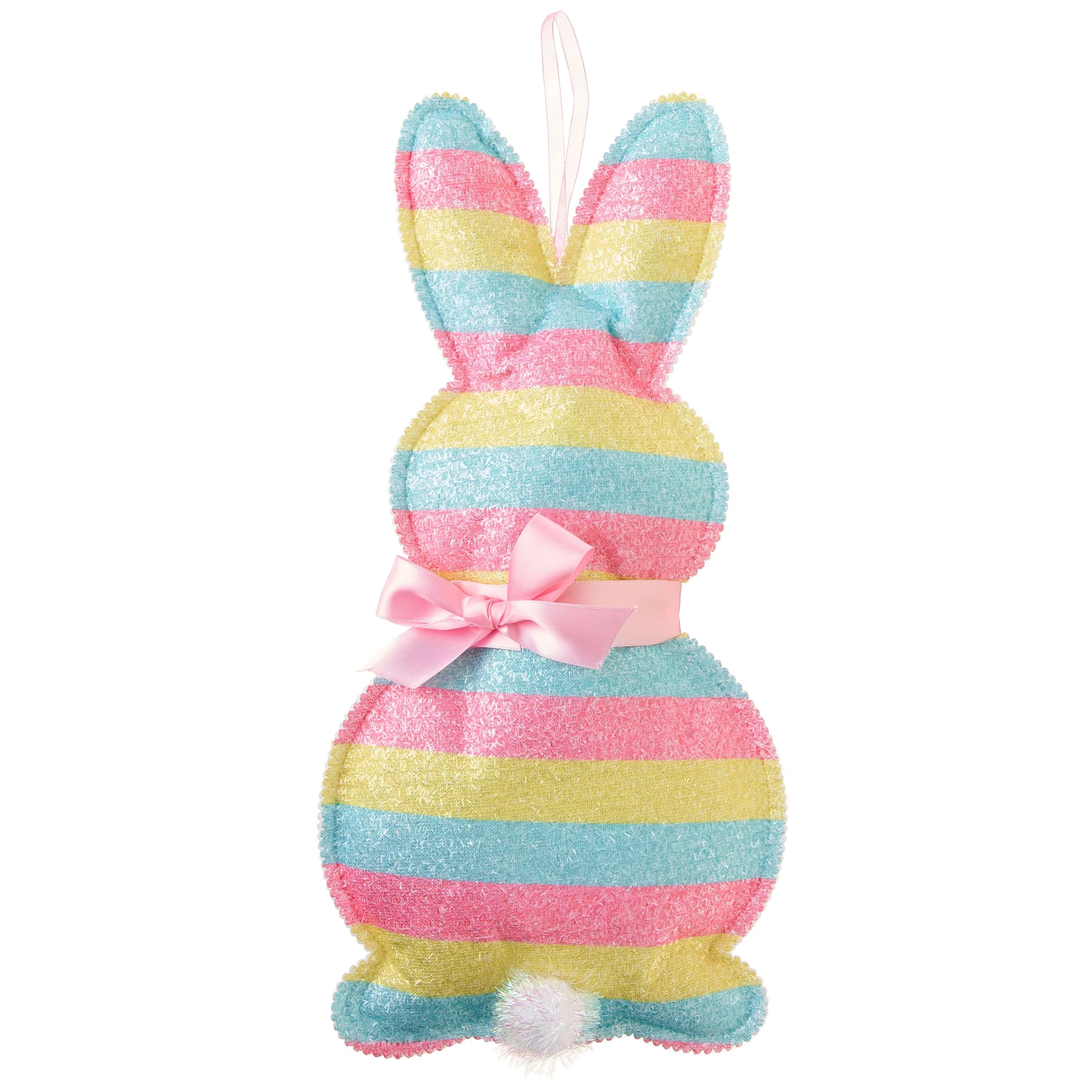 Way To Celebrate Easter Fabric Hanging Decoration, Rainbow Bunny | Walmart (US)