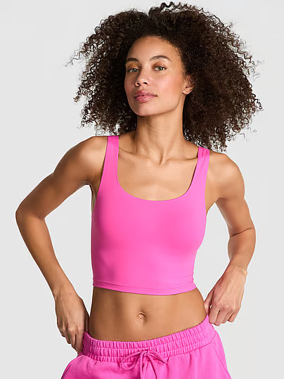 Relay Longline Sports Bra, Pink, L - Women's Tops - PINK | Victoria's Secret (US / CA )