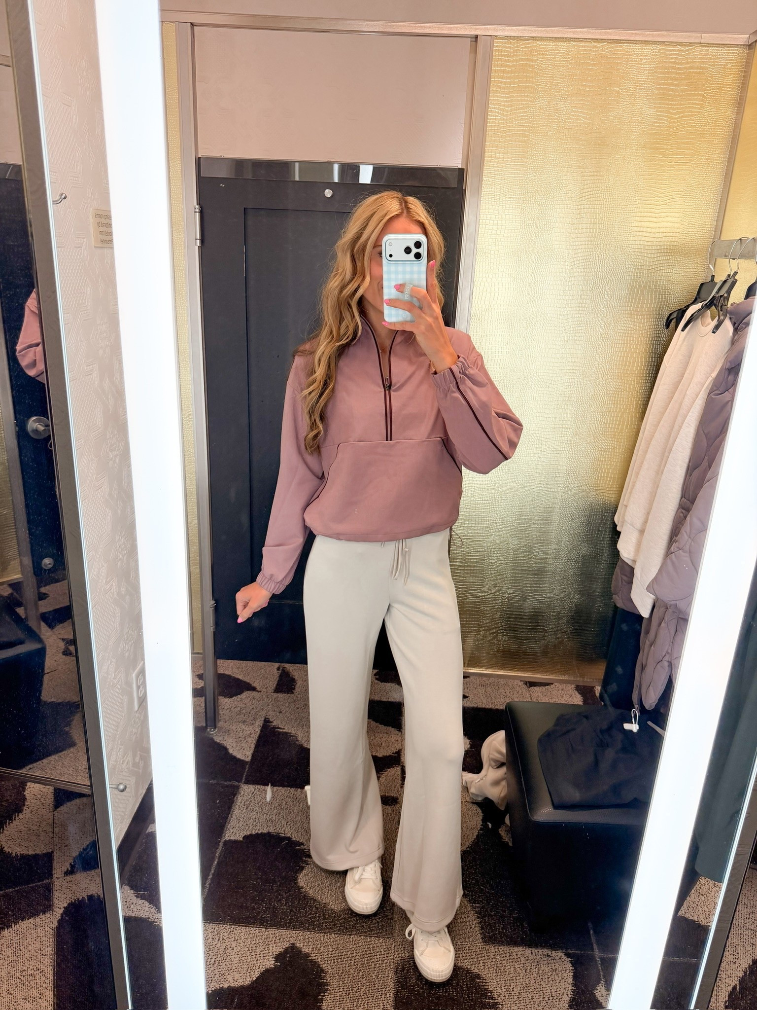 this Zella pullover and wide-leg pant set from the Nordstrom sale might be my favorite fitting room find all week — that mauve tone with the contrast piping is so good
Small in both, 5'9" for reference

#LTKSaleAlert