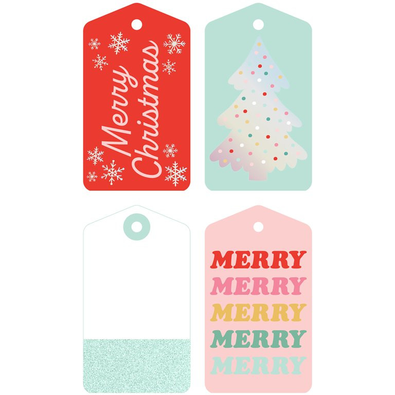 All Is Bright 12-Count Multi-Color Luggage-Shaped Christmas Gift Tags, by Holiday Time | Walmart (US)