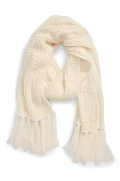 Fringe Cable Knit Scarf | Nordstrom