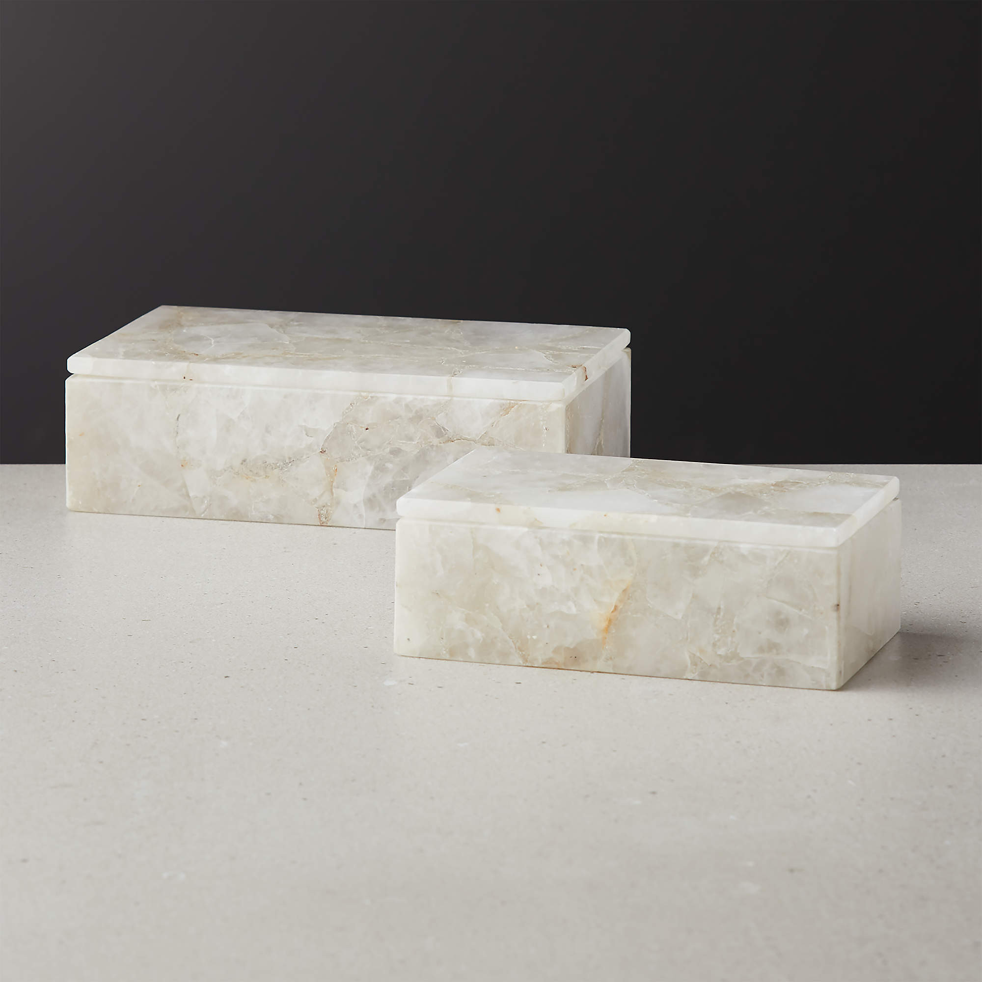 Celeste Quartz Box Large + Reviews | CB2 | CB2