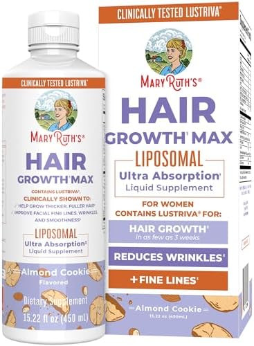 MaryRuth Organics Women's Hair Growth MAX Liposomal | with Lustriva® + Biotin 10000mcg + Pumpkin... | Amazon (US)