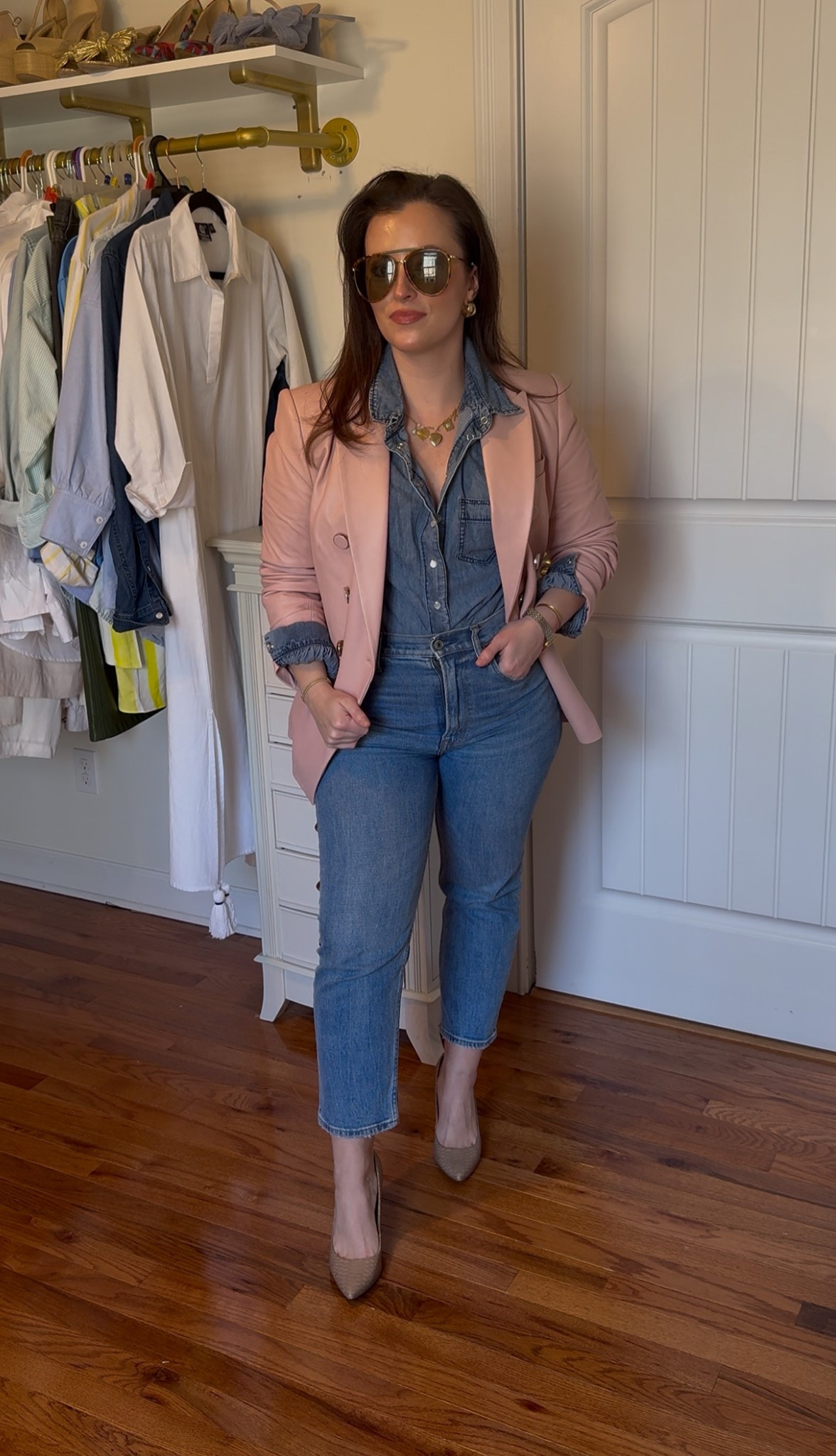 Women’s workwear in Veronica Beard 
Classic blazer 

Blazer - 6
Jeans - 27

#LTKPetite #LTKSeasonal #LTKWorkwear