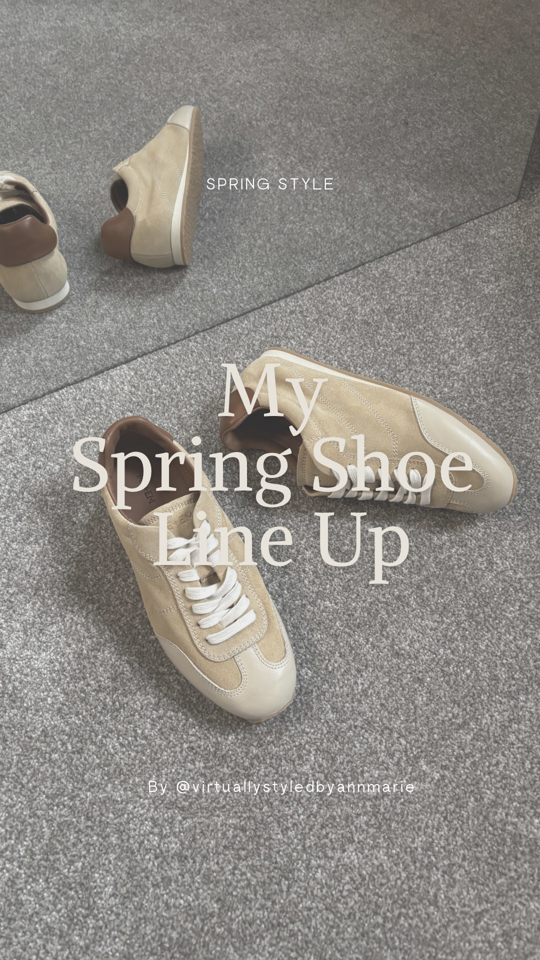 My spring into summer shoe & colour recommendations 

1 White Slim profile trainers 
2 Neutral beige slim profile trainer 
3 Neutral Ballet Flats 
4 Loafer/Deck Shoe 
5 Tan Flat Sandals 
6 Black Flat Sandals 
7 Black simple pair of flip flops 
8 Black Sandal Heels 
9 Neutral or Gold Sandal Heels 
I am personally missing; 
A fun ballet flat that can transcend into evening 
A casual pair of slider sandals 

#LTKstyletip #LTKshoes