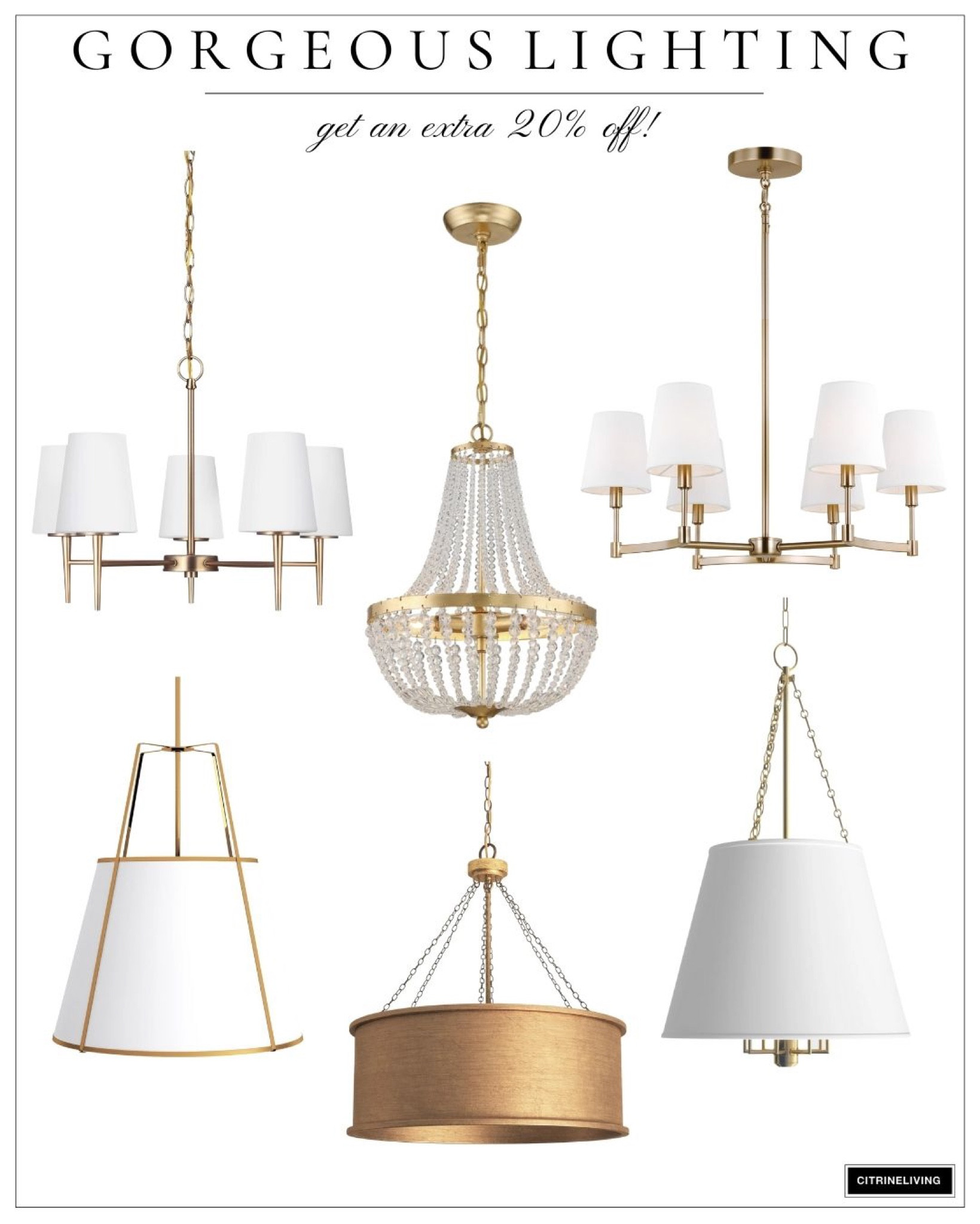 Get an extra 20% off these gorgeous lights on sale! Pendant light, chandelier, crystal chandelier, drum shade pendant light, gold chandelier, brass chandelier, brass pendant light, home decor, bedroom decor, kitchen decor, living room decor

#LTKhome #LTKFind #LTKsalealert