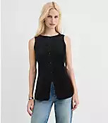 Velvet High Neck Vest | LOFT