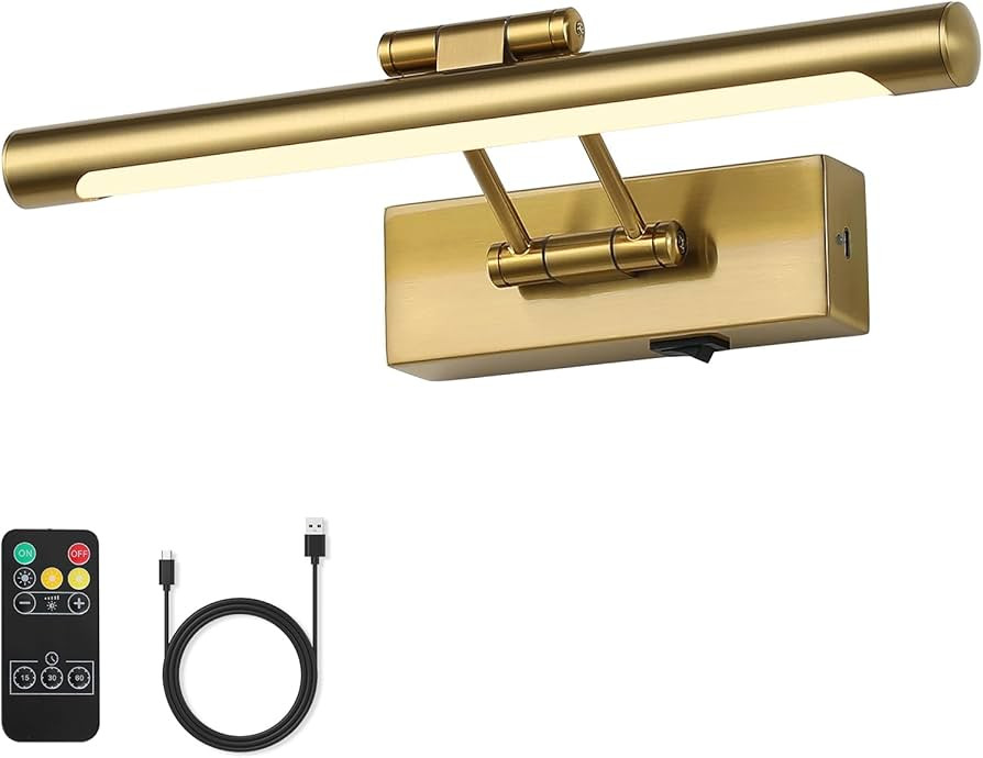 Battery Operated Picture Lights with Remote and Timer,Wireless Art Light for Paintings with Adjus... | Amazon (US)