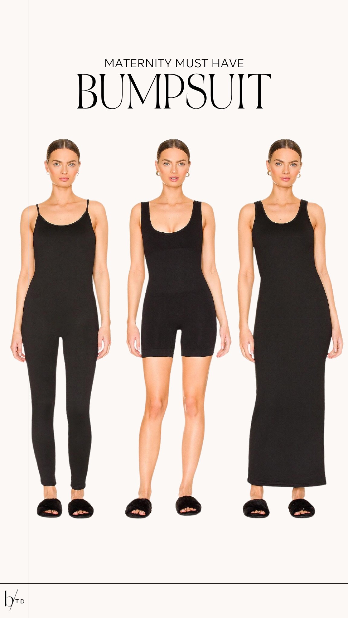 Maternity must have: Bumpsuit. I wear a size s in all (third trimester)