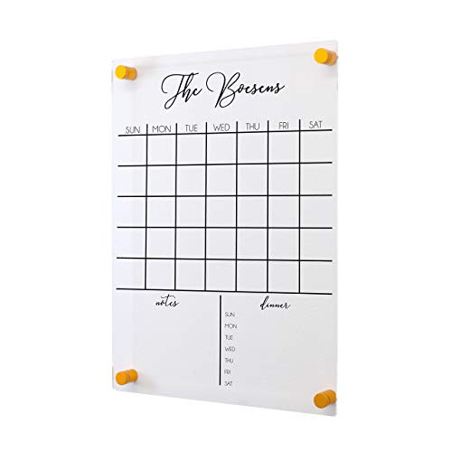 Dry Erase Acrylic Calendar | Personalized | Office Decor | Housewarming Gift | Amazon (US)