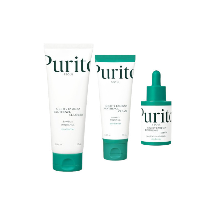 Purito SEOUL - Mighty Bamboo Panthenol Cream + Serum + Cleanser Set | Stylevana