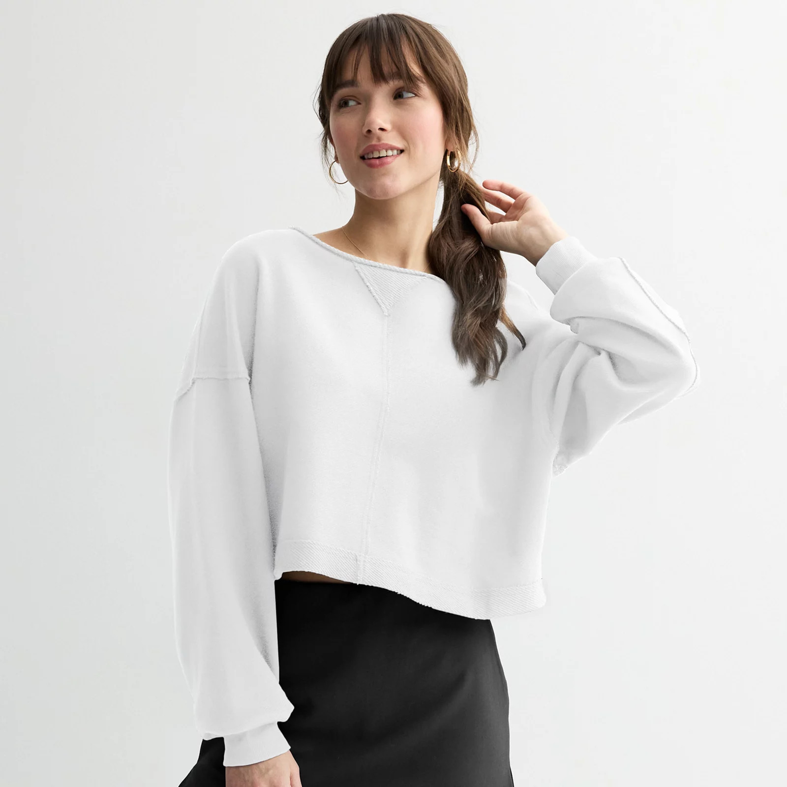 Juniors' SO® Beachy Terry Crewneck Top | Kohl's