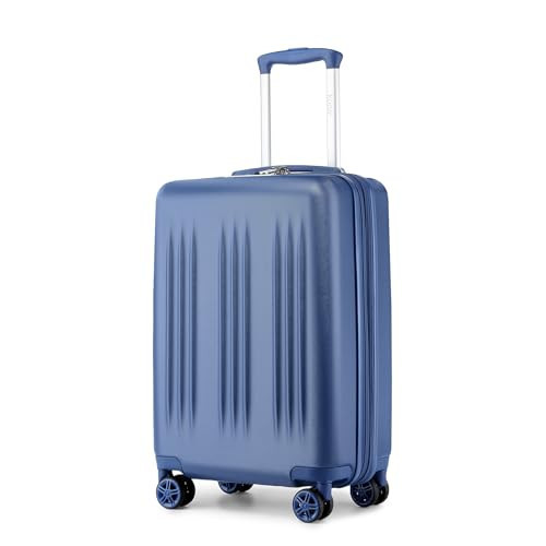Kono Small 20 Inch Expandable Carry On Luggage with Spinner Wheels & TSA Lock, Scratch and Drop Resistant Hard Shell ABS & PC 22x14x9 Airline Approved Suitcase (Navy) | Amazon (US)