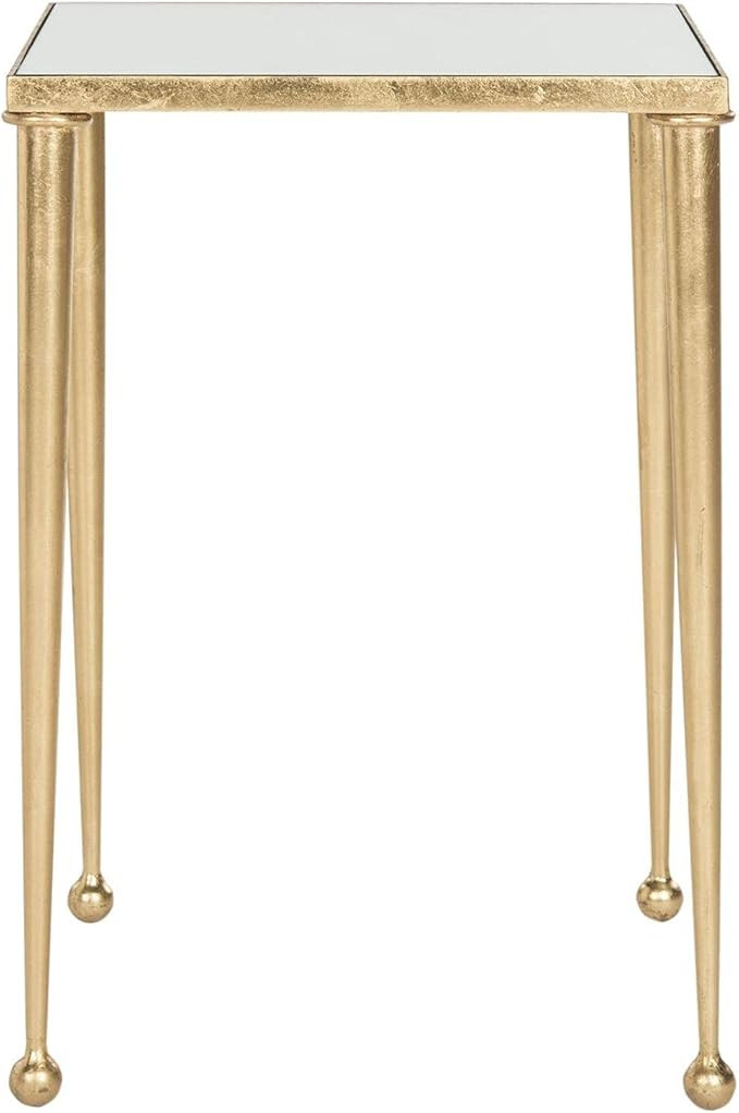 Safavieh Home Collection Nyacko Mirror Top Gold Leaf End Table | Amazon (US)
