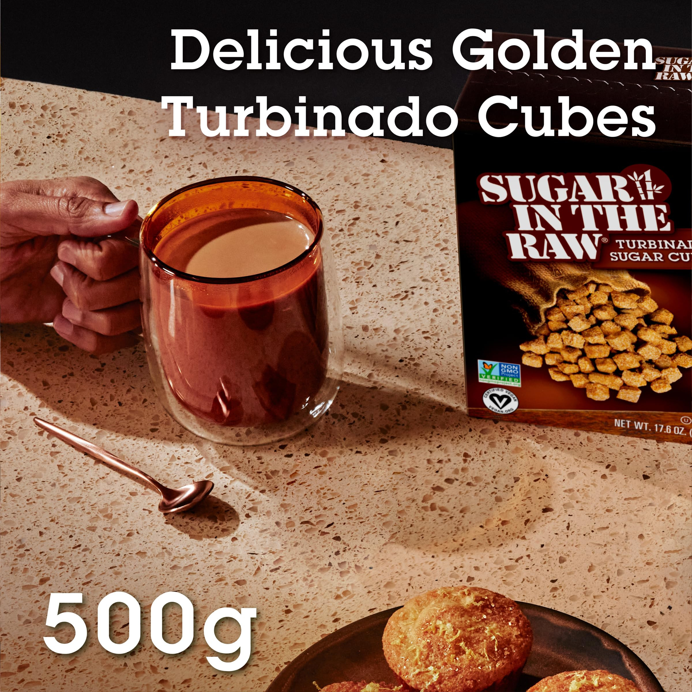 Sugar In The Raw Turbinado Cane Sugar Cubes, 17.6 oz. Box, Pure, All-Natural Turbinado Sugar, Non... | Amazon (US)