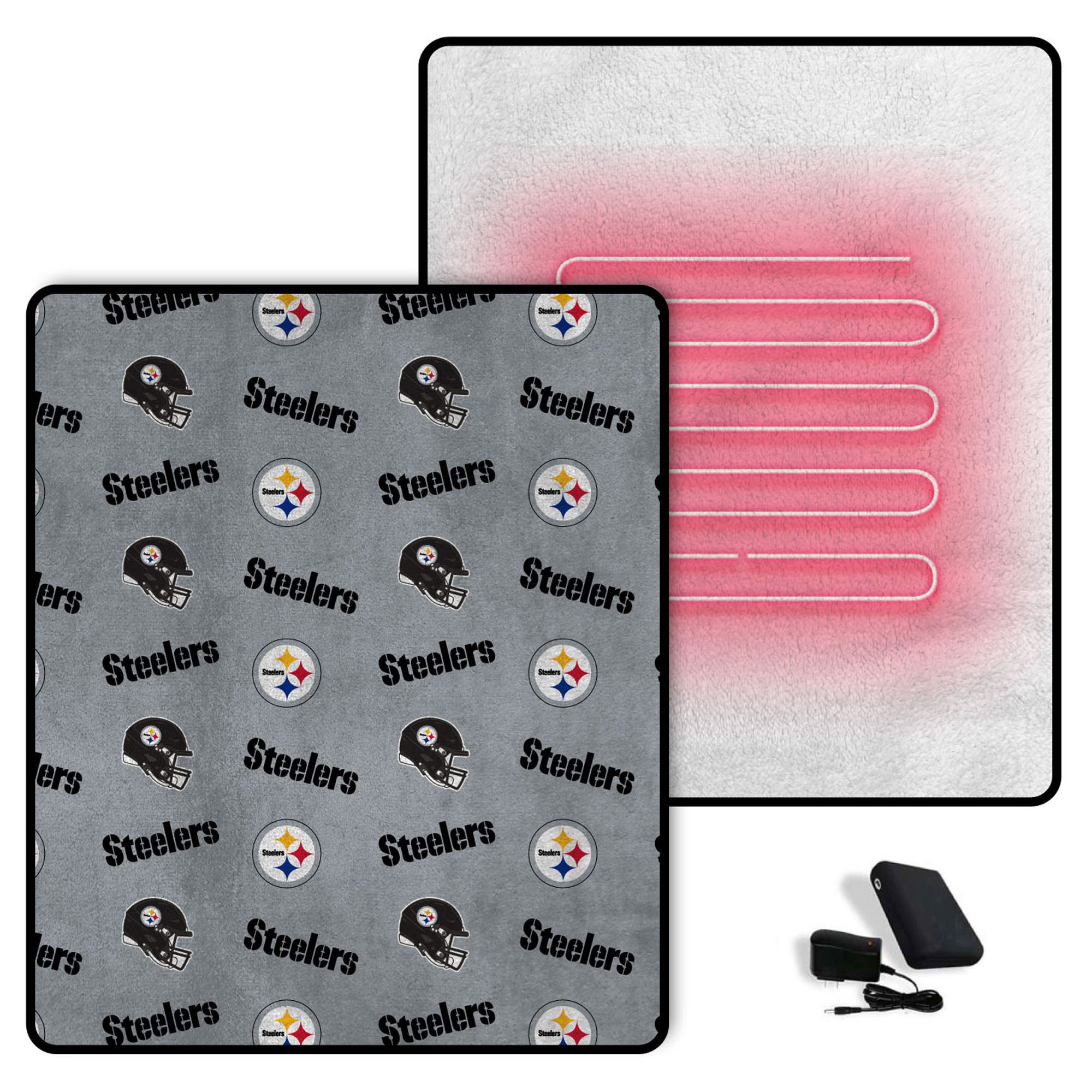 Pegasus Pittsburgh Steelers Scattered Logos 60"" x 70"" Heated Blanket | Fanatics