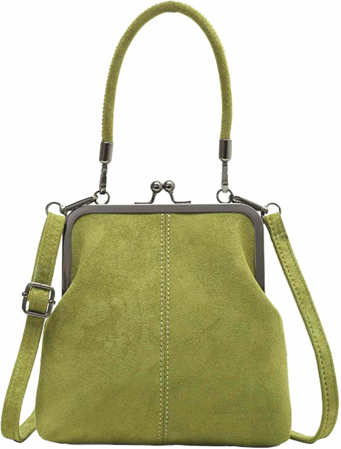Denim Crossbody Tote Bags For Women, Mini Blue Denim Totebag Kiss Lock Purses And Handbags Accessories | Amazon (US)