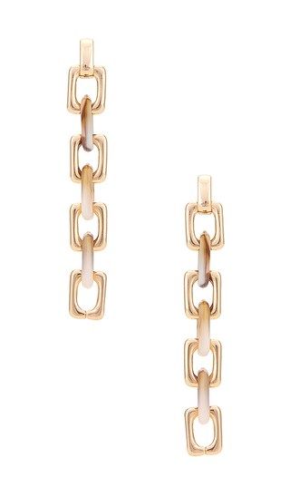 Chain Drop Earring in Beige Resin | Revolve Clothing (Global)