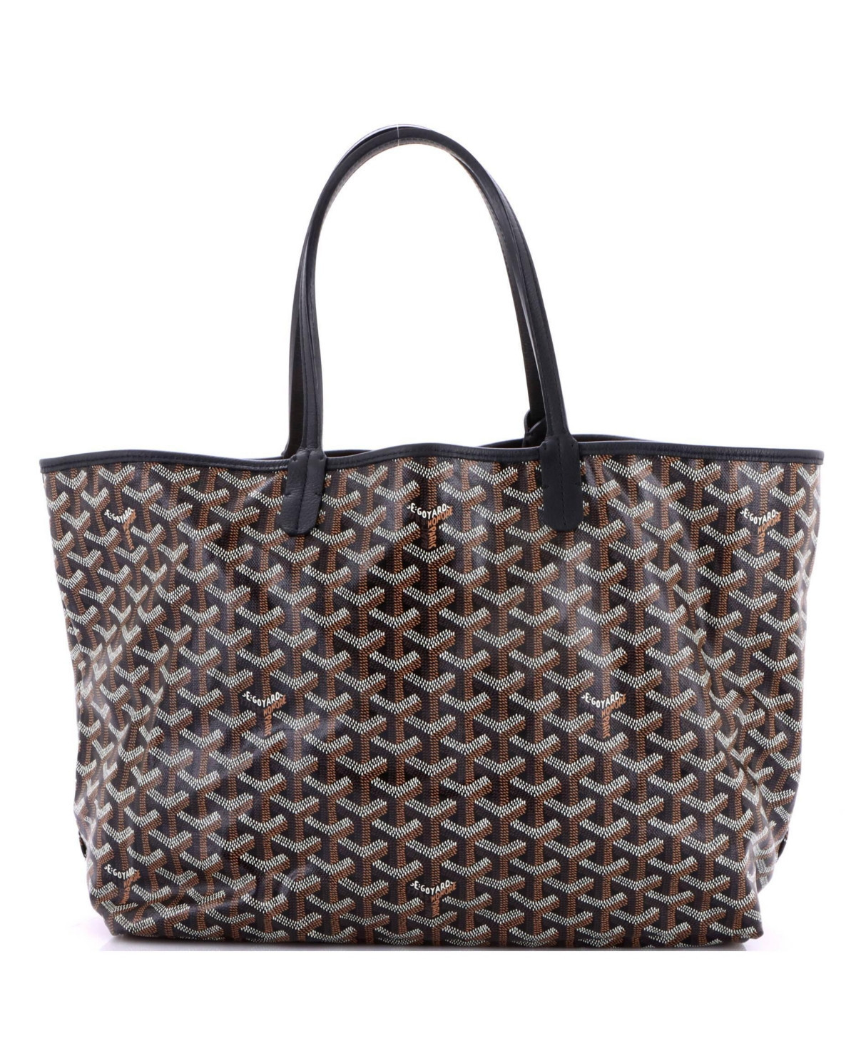 Pre-Owned Goyard Pm Saint Louis Tote Coated Canvas - Black | Macy's