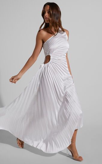 Kitsune Maxi Dress - Cut Out Maxi Dress in White | Showpo (US, UK & Europe)