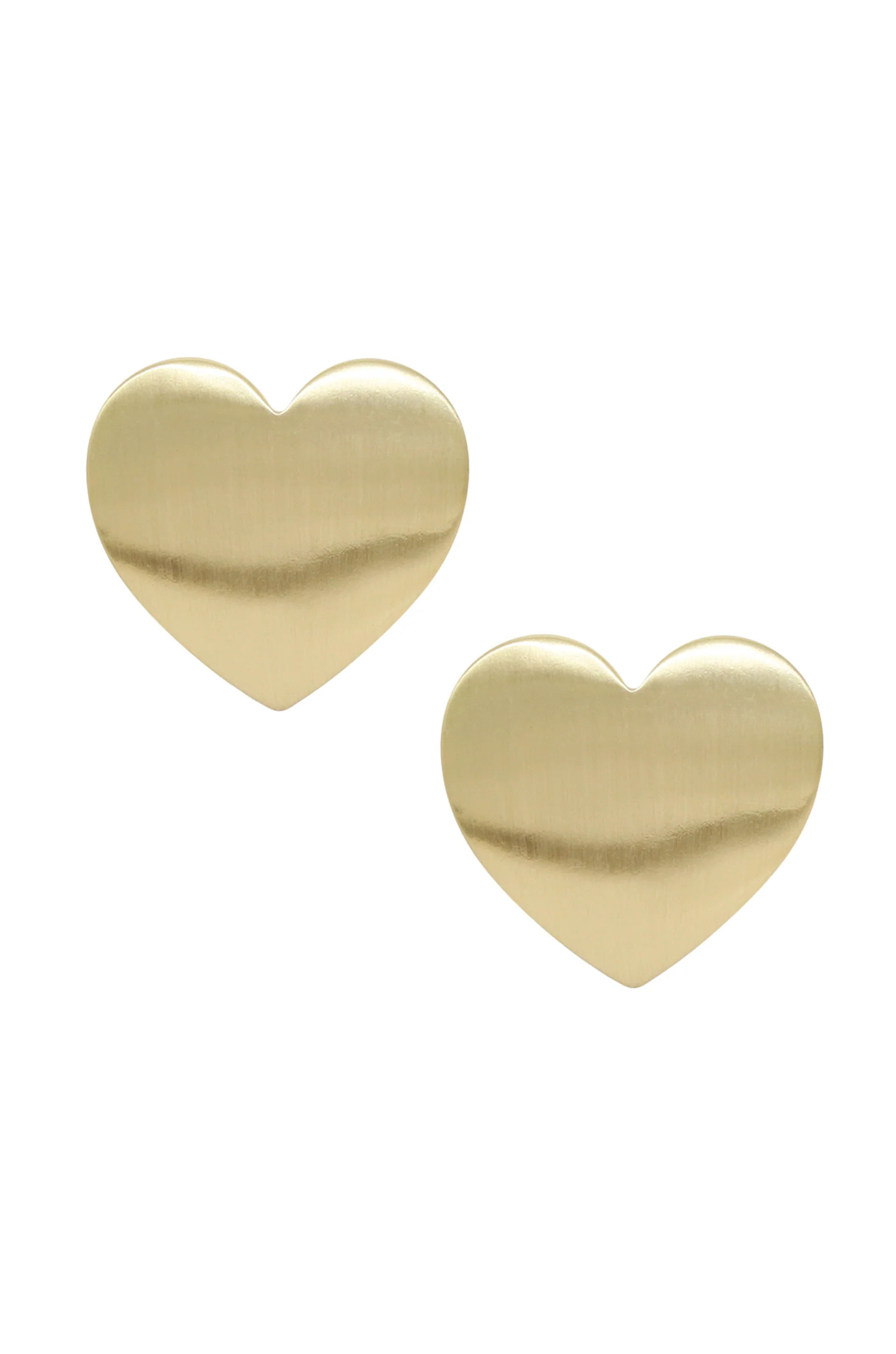 Flat Heart Statement Stud Earrings | Ettika