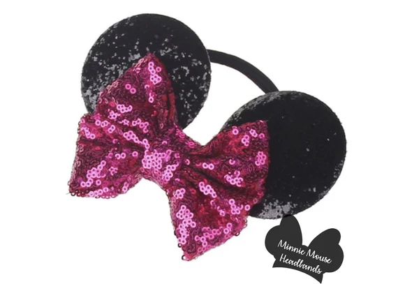 FREE SHIPPING-Nylon Minnie Mouse Headband-Newborn Minnie Mouse Headband-Baby Minnie Mouse Headban... | Etsy (US)