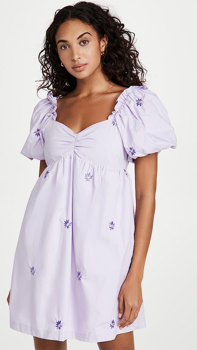 Floral Embroidery Babydoll Dress | Shopbop