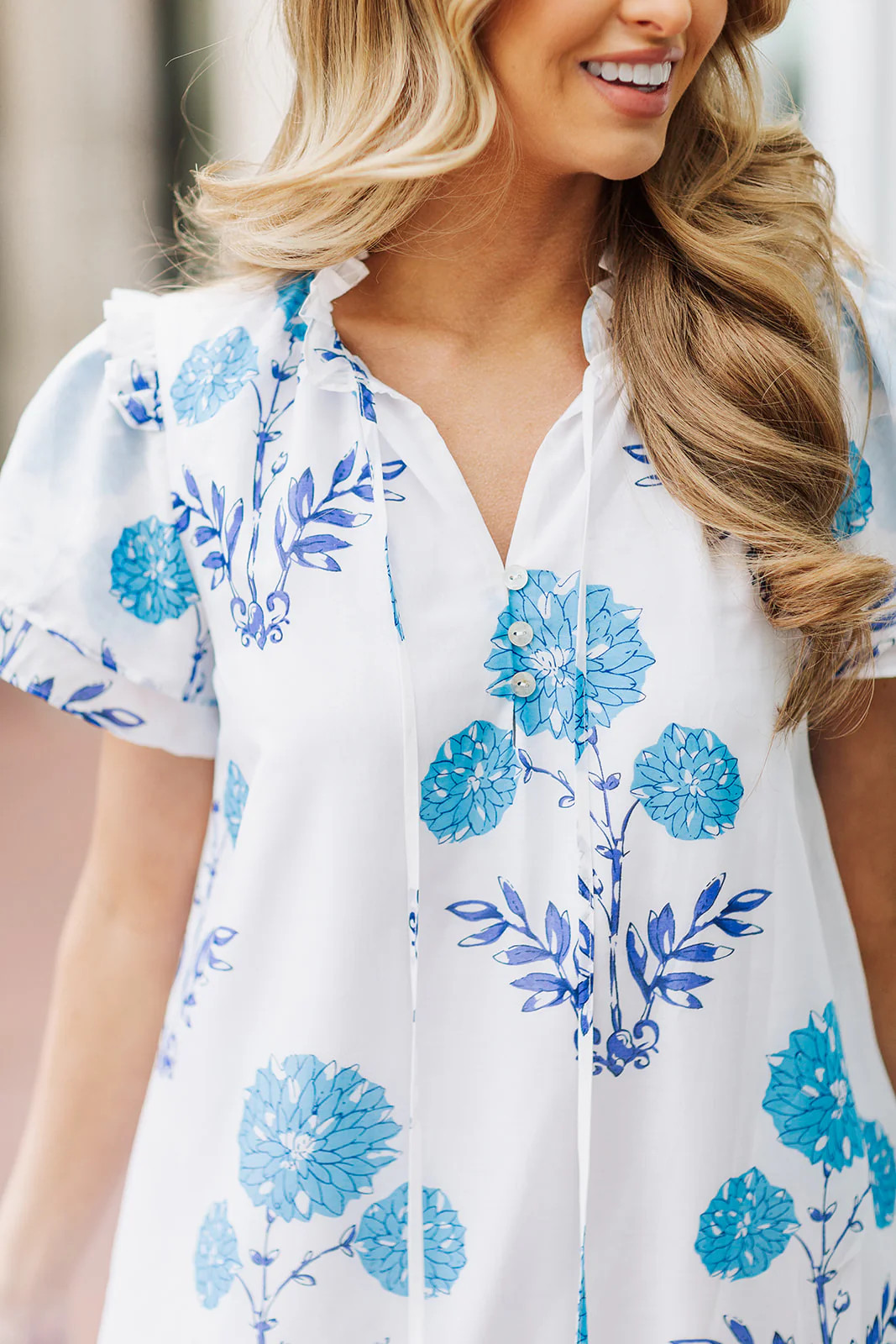 The Mae Ruffle Sleeve Midi Dress | J.Marie