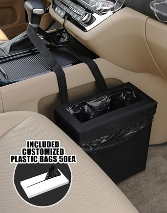 KMMOTORS Aladdin Sturdy Car Trash Can, Garbage Can, Trash Bags Included (Medium) | Amazon (US)