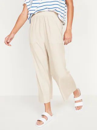 High-Waisted StretchTech Wide-Leg Crop Pants for Women | Old Navy (US)