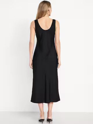 Sleeveless Satin Midi Dress | Old Navy (US)