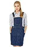 BCBGeneration Women's Denim Overall Dress, Medium Wash, L | Amazon (US)
